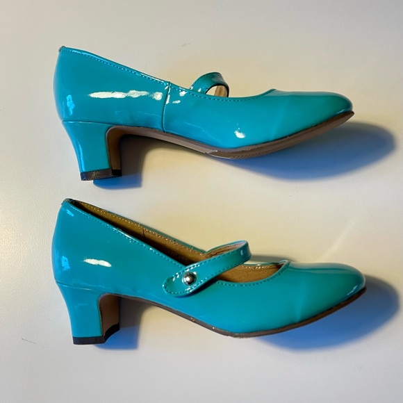 Mari Mari Turquoise Patent Mary Jane Heels | 2” Heel Vintage-Inspired EU 39 - Picture 7 of 11